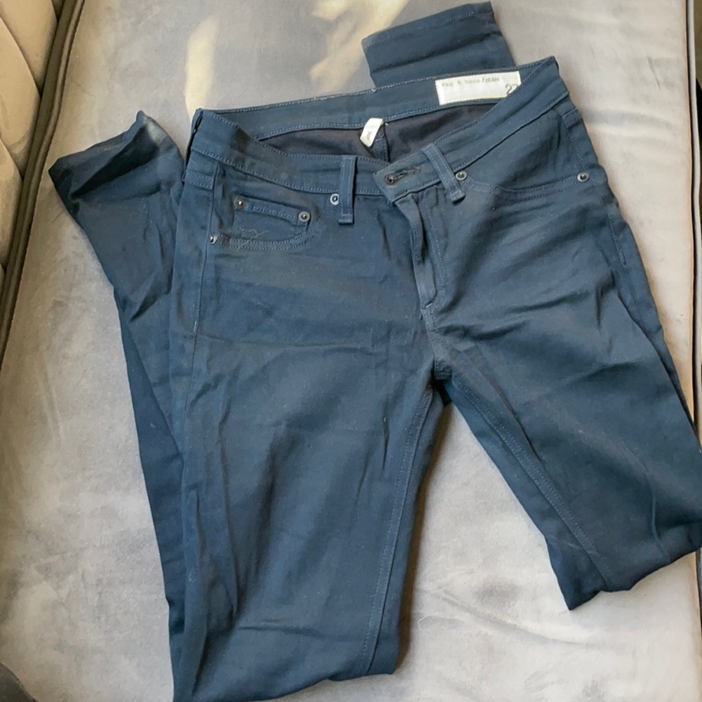 Rag and bone navy jean leggings